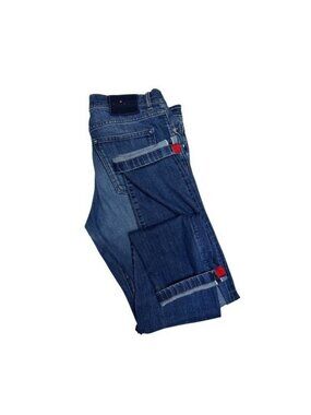 Kiton Napoli Mens Blue Denim Selvedge Jeans Made in Italy Size 36X33